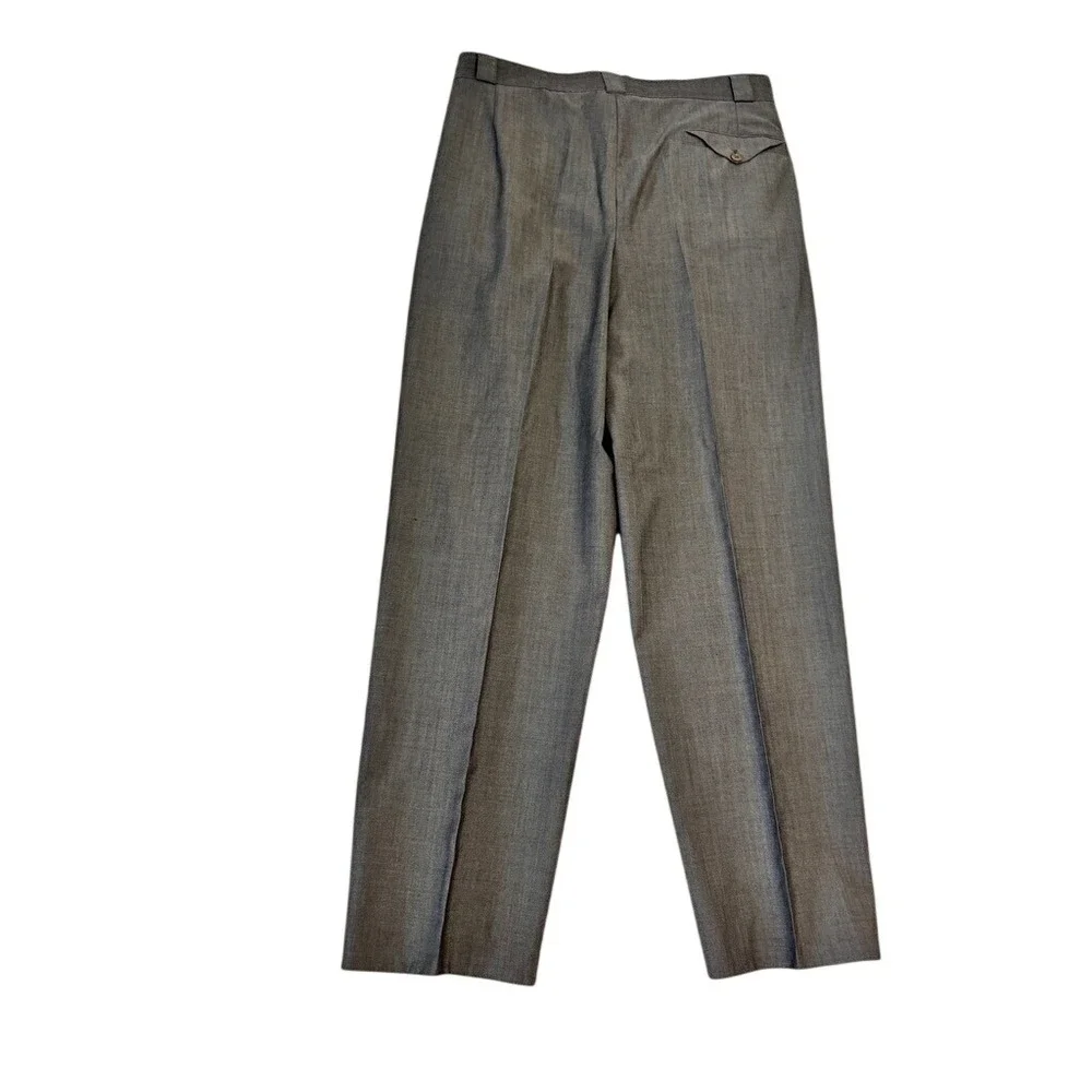 Gianni Versace VTG Mens Gray 100% Lana Wool Triple Pleated Trousers Italy 31x30